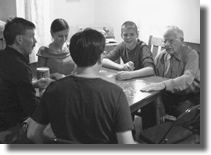 family around table